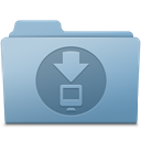 Downloads Folder Blue icon